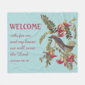 Gray Kingbird and Bijble Verse Fleece Deken (Voorkant (Horizontaal))