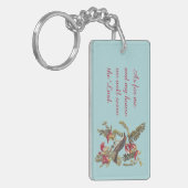 Gray Kingbird and Bijble Verse Sleutelhanger (Voorkant Links)