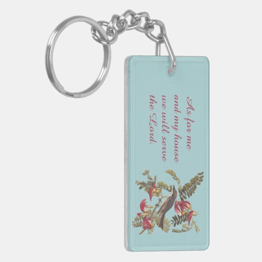 Gray Kingbird and Bijble Verse Sleutelhanger (Voorkant Links)