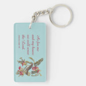 Gray Kingbird and Bijble Verse Sleutelhanger (achterkant)