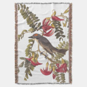 Gray Kingbird Audubon Bird on Flowering Tree Deken (Voorkant Verticaal)