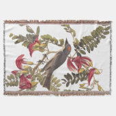 Gray Kingbird Audubon Bird on Flowering Tree Deken (Voorkant)