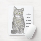 Gray Kitten Mousepad Muismat (Met muis)