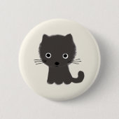 Gray Kitten Ronde Button 5,7 Cm (Voorkant)