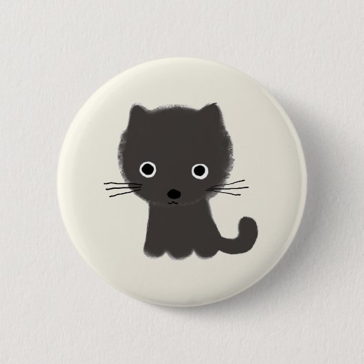 Gray Kitten Ronde Button 5,7 Cm (Voorkant)