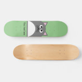 Gray Kitty Cat Aangepast skateboard (Horizontaal)