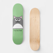 Gray Kitty Cat Aangepast skateboard (Voorkant)