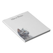 Gray Kitty Cat Notitieblok (Schuin)