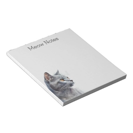 Gray Kitty Cat Notitieblok (Schuin)