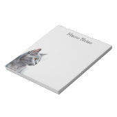 Gray Kitty Cat Notitieblok (Linkerzijde)