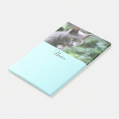 Gray Kitty Cat Post-it® Notes (Schuin)