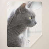 Gray Kitty Cat Sherpa Deken (Voorkant)