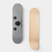 Gray Koala Cute Animal Face Design Skateboard (Voorkant)