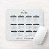 Gray Kraft 2023 kalender, aangepaste Logo voor bed Muismat (Met muis)