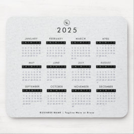 Gray Kraft 2023 kalender, aangepaste Logo voor bed Muismat