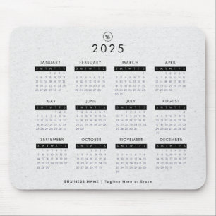 Gray Kraft 2023 kalender, aangepaste Logo voor bed Muismat