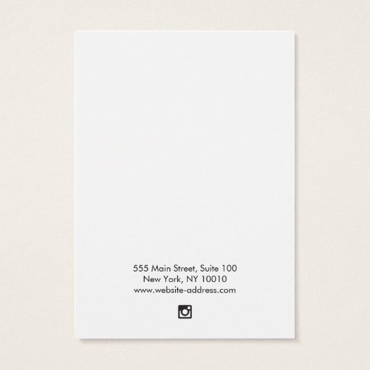 Gray Kraft Earring Display Card Visitekaartje (Achterkant)