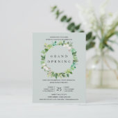 GRAY KRAFT FOLIAGE LIJST GRAND OPENING CEREMONY BRIEFKAART (Staand voorkant)