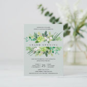 GRAY KRAFT FOLIAGE LIJST GRAND OPENING CEREMONY BRIEFKAART (Staand voorkant)