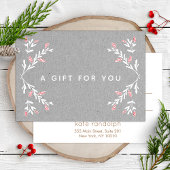 Gray Kraft Holiday Cadeaucertificaat