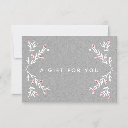 Gray Kraft Holiday Cadeaucertificaat (Voorkant)