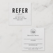 Gray Kraft Paper Modern minimalist toevoegen Logo Aanbevelingskaartje (Voorkant / Achterkant)