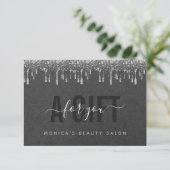 Gray Kraft Paper & Silver Glitter Driving Beauty (Staand voorkant)