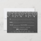 Gray Kraft Paper & Silver Glitter Driving Beauty (Achterkant)