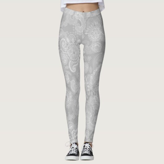 Gray Lace Leggings (Voorkant)