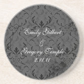 Gray Lace Wedding Favor Onderzetters (Voorkant)