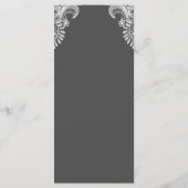 Gray Lace Wedding Menu (Achterkant)