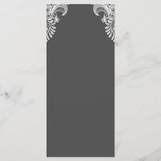 Gray Lace Wedding Menu (Achterkant)