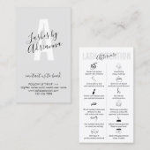 Gray Lash Extension Aftercare Visitekaartje (Voorkant / Achterkant)