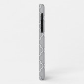 Gray Lattice Floral Pink Monogram Case-Mate iPhone Case (Achterkant/links)