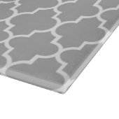 Gray Latticework, Quatrefoil, Marokkaanse Trellis Snijplank (Hoek)