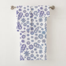 Gray & Lavender Floral Pattern