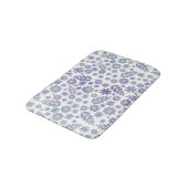 Gray & Lavender Floral Pattern Badmat (Gekanteld)