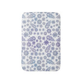 Gray & Lavender Floral Pattern Badmat (Voorkant Verticaal)