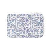 Gray & Lavender Floral Pattern Badmat (Voorkant)