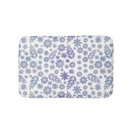 Gray & Lavender Floral Pattern Badmat