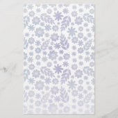Gray & Lavender Floral Pattern Briefpapier (Voorkant)