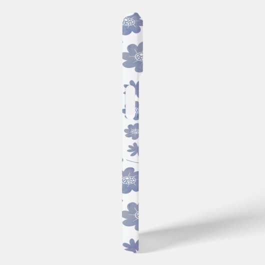 Gray & Lavender Floral Pattern Case-Mate iPhone Case (Achterkant / Rechts)