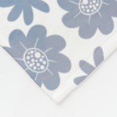 Gray & Lavender Floral Pattern Fleece Deken (Hoek)