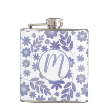 Gray & Lavender Floral Pattern