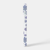 Gray & Lavender Floral Pattern iPhone 15 Case (Linkerkant)