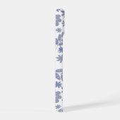 Gray & Lavender Floral Pattern iPhone 15 Case (Rechterkant)
