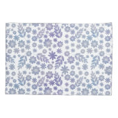 Gray & Lavender Floral Pattern Kussensloop (Achterkant)