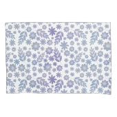 Gray & Lavender Floral Pattern Kussensloop (Voorkant)