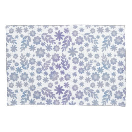 Gray & Lavender Floral Pattern Kussensloop