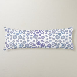 Gray & Lavender Floral Pattern Lichaamskussen